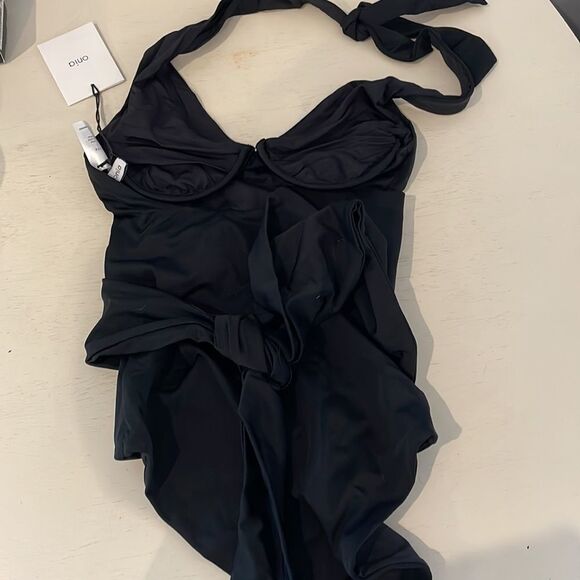 NWT Onia Black Elena Tie-Front One-Piece Swimsuit Slimming Sexy & Classic. XS - Picture 16 of 16
